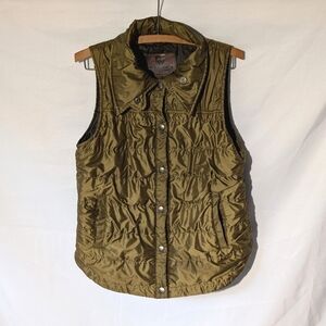 Duckworth Merino Wool Puffer Vest - Olive Army Green